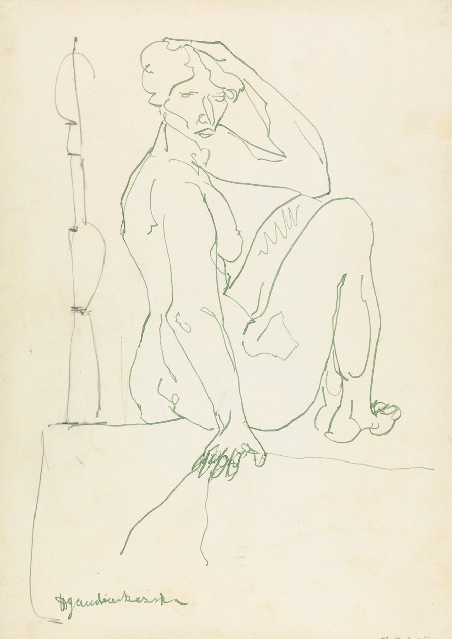 Istuva naishahmo tekijältä Henri Gaudier Brzeska