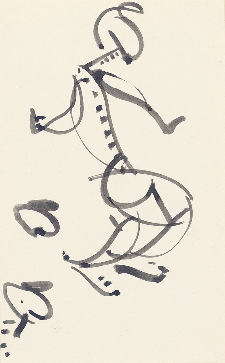 Tutkimus "Red Stone Dancerille", 1914 tekijältä Henri Gaudier Brzeska