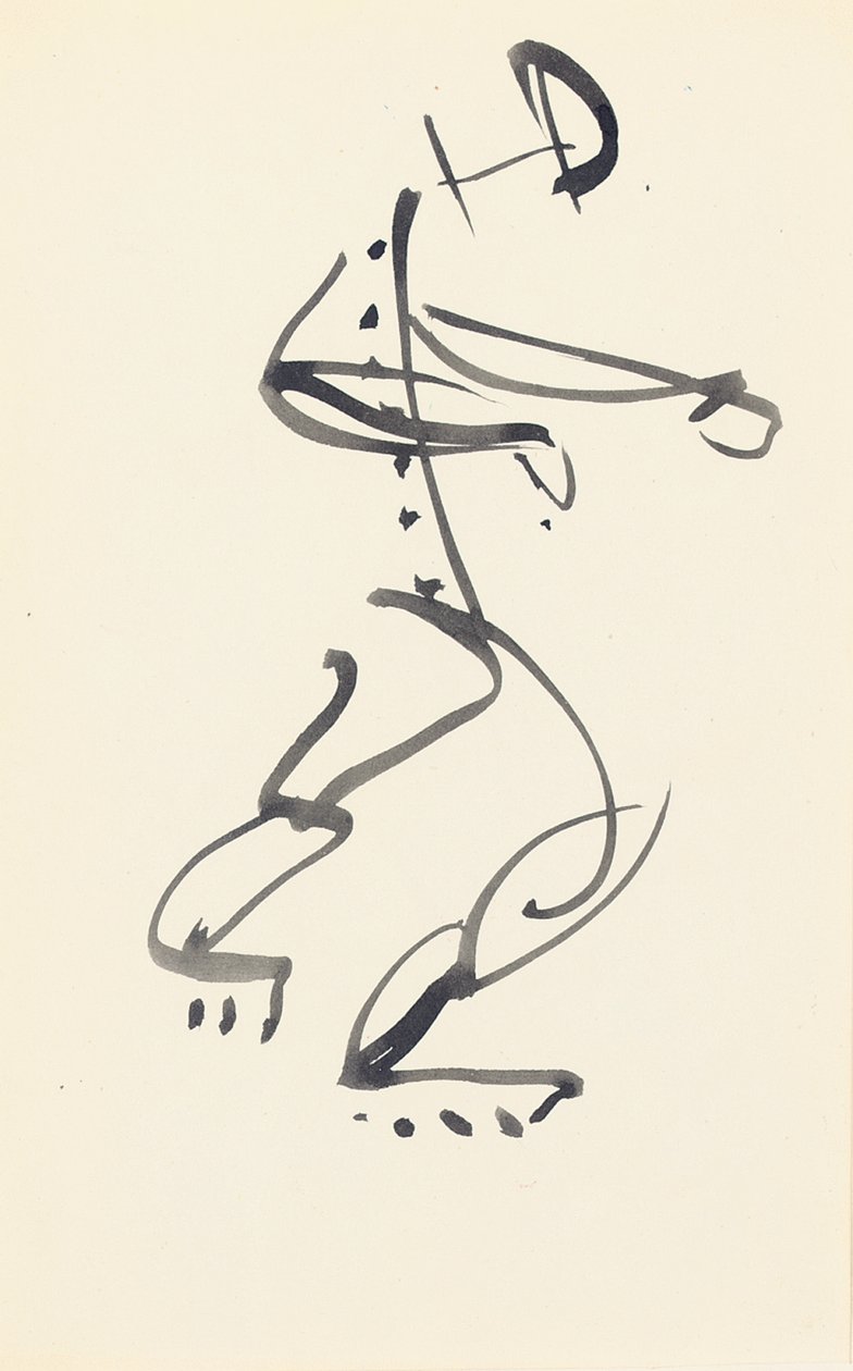 Tutkimus "Red Stone Dancerille", 1914 tekijältä Henri Gaudier Brzeska