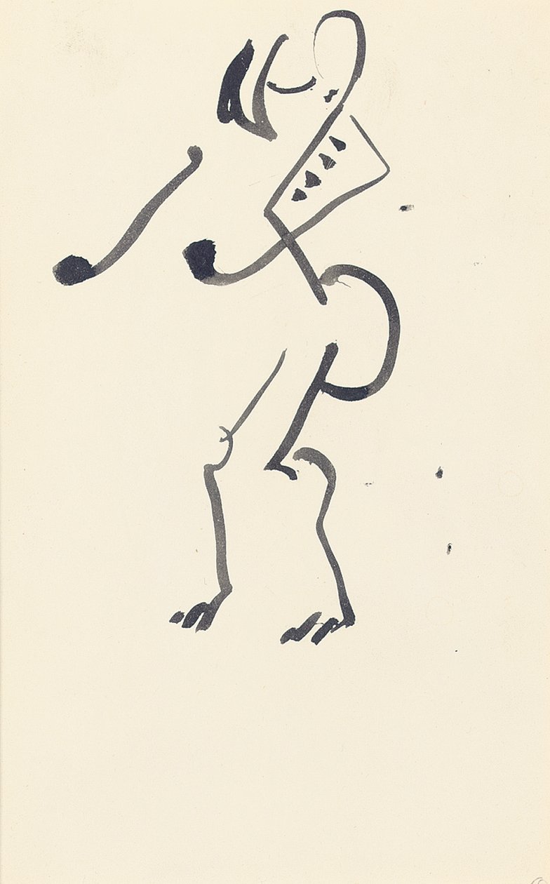 Tutkimus "Red Stone Dancerille", 1914 tekijältä Henri Gaudier Brzeska