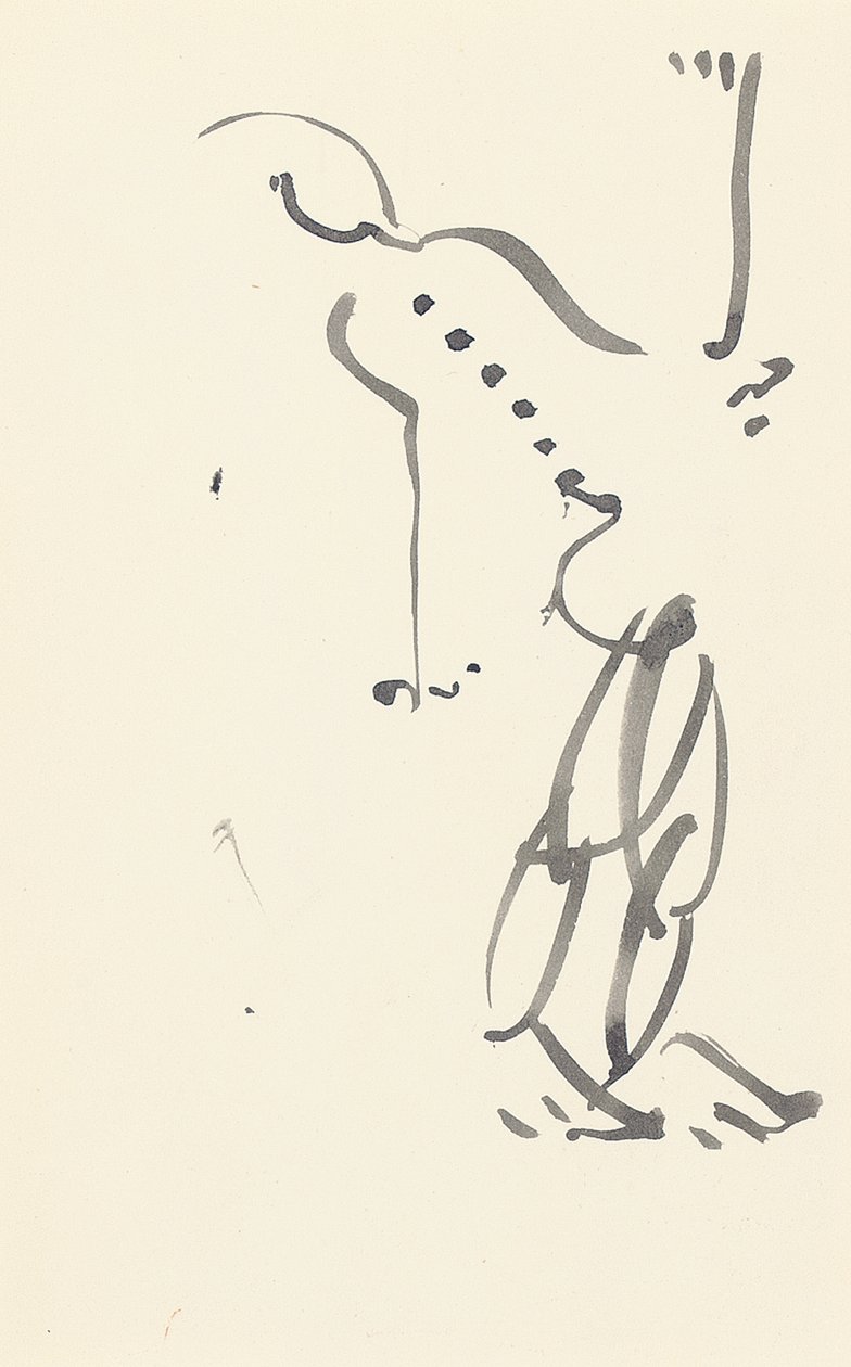 Tutkimus "Red Stone Dancerille", 1914 tekijältä Henri Gaudier Brzeska