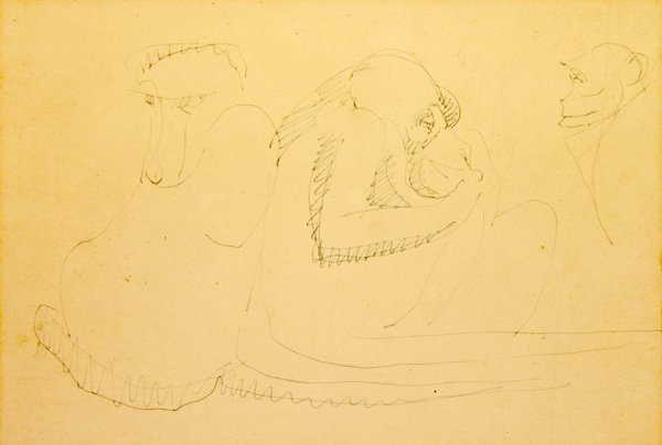 Kolme apinaa tekijältä Henri Gaudier Brzeska