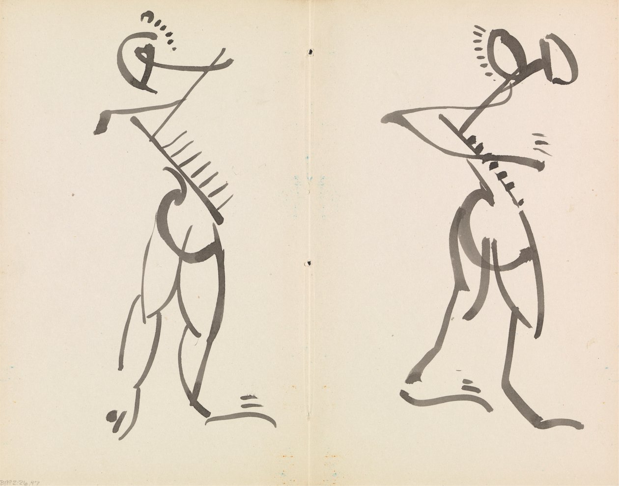 Kaksi tanssivaa hahmoa tekijältä Henri Gaudier Brzeska