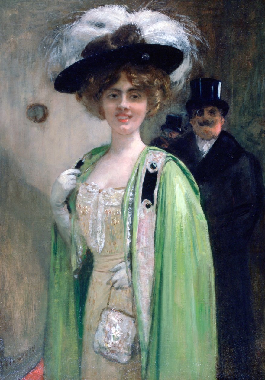 Pariskunta saapuu tapahtumaan, c1872-1929 tekijältä Henri Gervex
