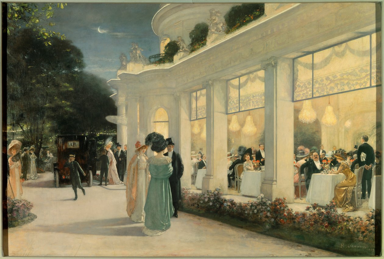 Illallinen Pre Catelanissa (Pre-Catelan) tekijältä Henri Gervex