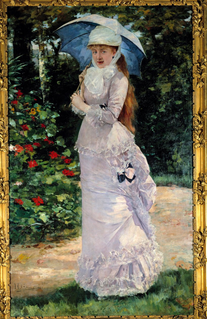 Muotokuva rouva Valtesse de la Bignen (1861-1910), kurtisaanista, joka toimi Nanan mallina. Henri Gervexin (1852-1929) maalaus tekijältä Henri Gervex