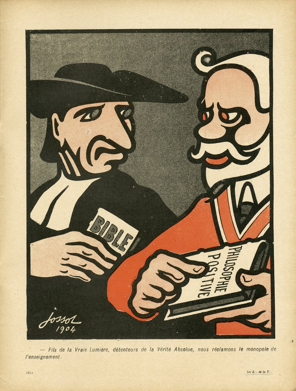 Voilevy, numero 169, satiirinen värillinen versio tekijältä Henri Gustave Jossot