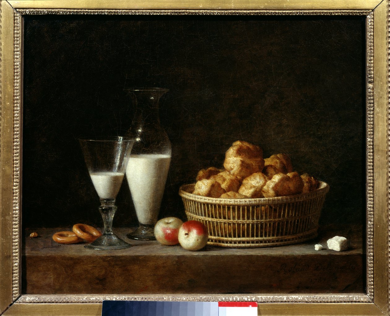 Pieni välipala tai karahhvi orgeatista Roland Delaporten (de la Porte) (1724-1793) maalaus 1787 su. 0,37 x 0,46 m Pariisi, Louvre-museo. tekijältä Henri Horace Roland Delaporte