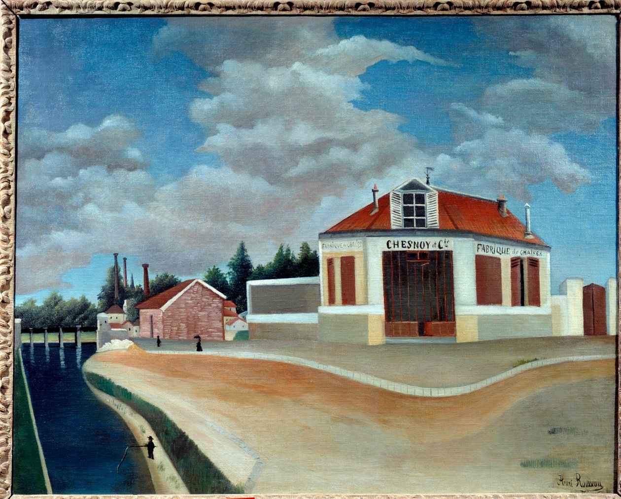 Tuolien tehdas Alfortvillessä Henri Rousseaun maalaus dit le Douanier Rousseau (1844-1910) 1897 Su. 0,73x0,92 m Pariisi, musee de l