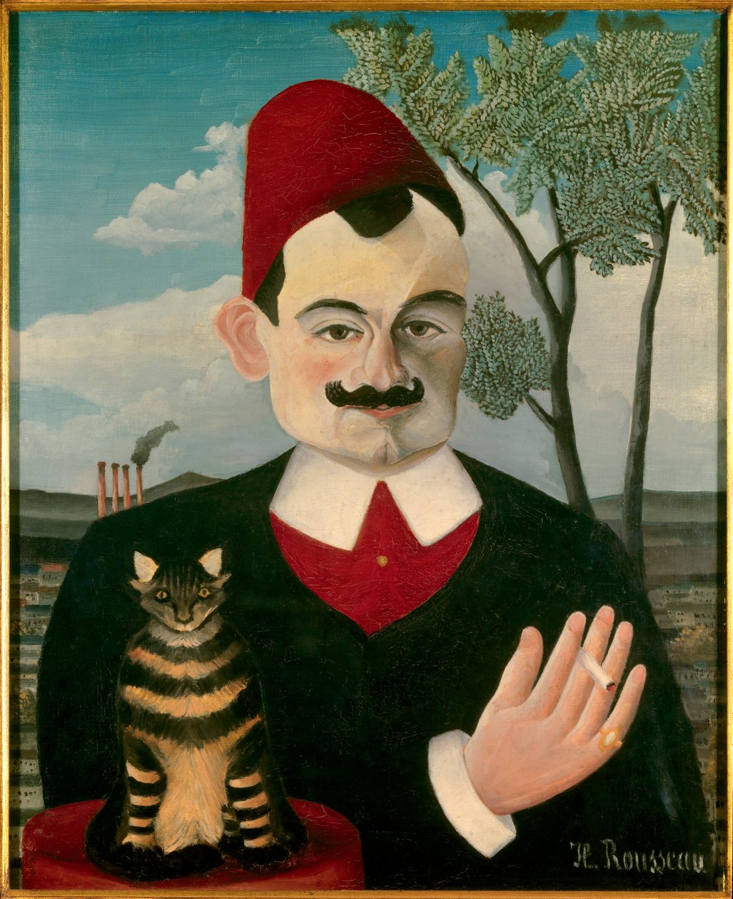 Pierre Lotin muotokuva Henri Rousseaun maalaus dit le Douanier Rousseau (1844-1910), noin 1891, su 62x50 Zürich, Kunsthaus - Pierre Lotin (1850-1923) muotokuva - Henri J. F. Rousseaun maalaus, nimeltään Le-Rousseer (18) 1910), öljy kankaalle tekijältä Henri J.F. Rousseau