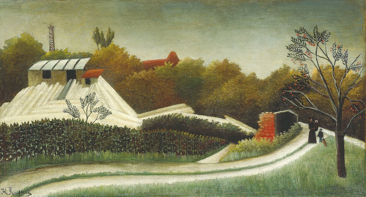 Saha, Pariisin esikaupunki, n. 1893-1895 (öljy kankaalle) tekijältä Henri J.F. (1844 1910) Rousseau