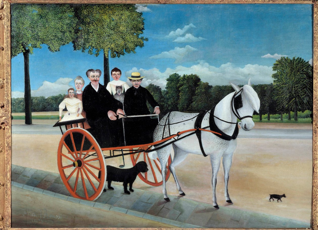 Henri Rousseaun maalaus Isä Junierin vaunuista nimeltä Tulli Rousseau (1844-1910) 1908 Sun. 1,29 x 0,97 m Pariisi, Musee de l