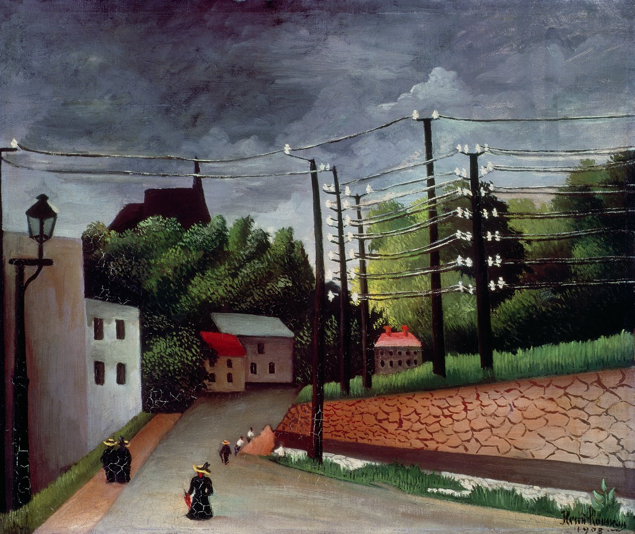 Näkymä Malakoffille, Hauts-de-Seine tekijältä Henri J.F. Rousseau