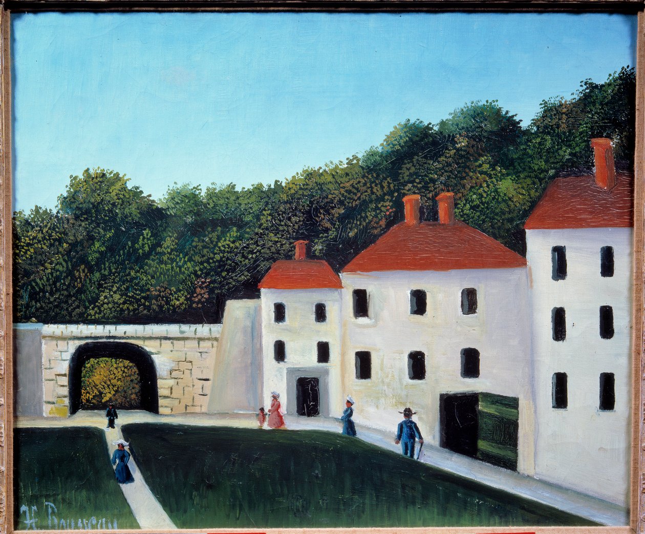 Kävelijöitä puistossa Henri Rousseaun maalaus dit le Douanier Rousseau (1844-1910) 1900-luvun su. 0,46 x 0,55 m Pariisi, Musee de l