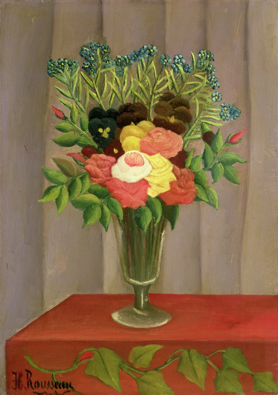 Kukkia laventeli taustalla tekijältä Henri J.F. 1844 1910 Rousseau