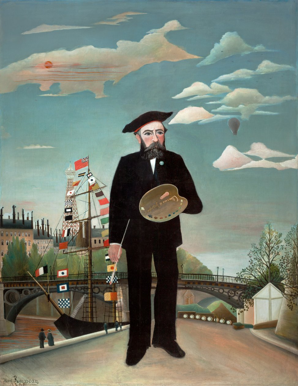 Minä itse: muotokuva-maisema, 1890 tekijältä Henri J.F. 1844 1910 Rousseau