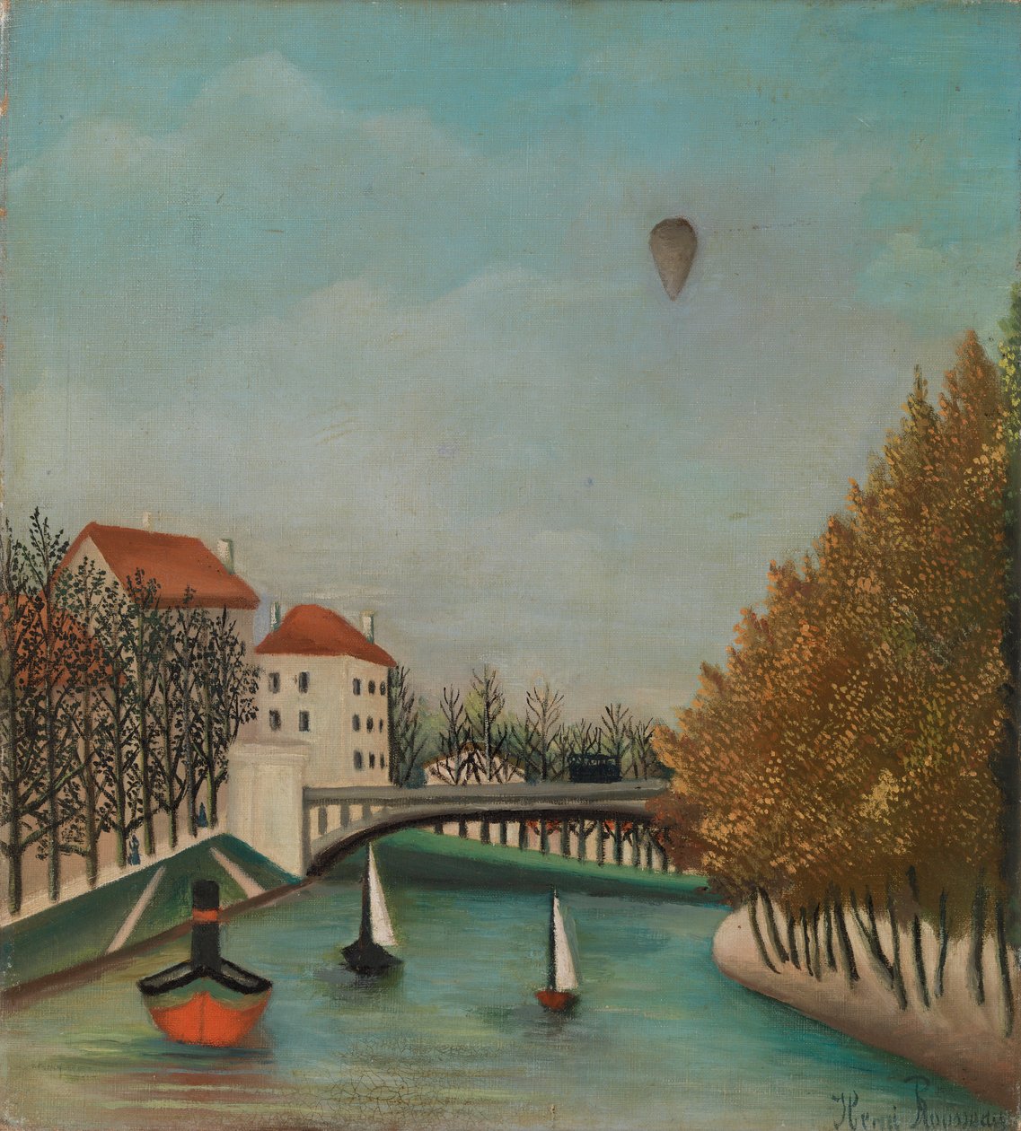 Jokikohtaus ilmapallolla tekijältä Henri J.F. 1844 1910 Rousseau