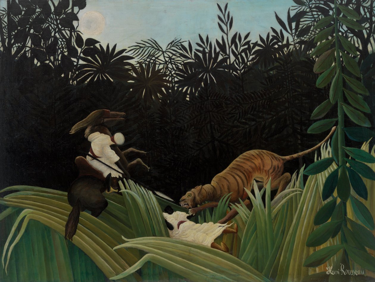 Tiikerin hyökkäykset partiolaiset 1904 tekijältä Henri J.F. 1844 1910 Rousseau