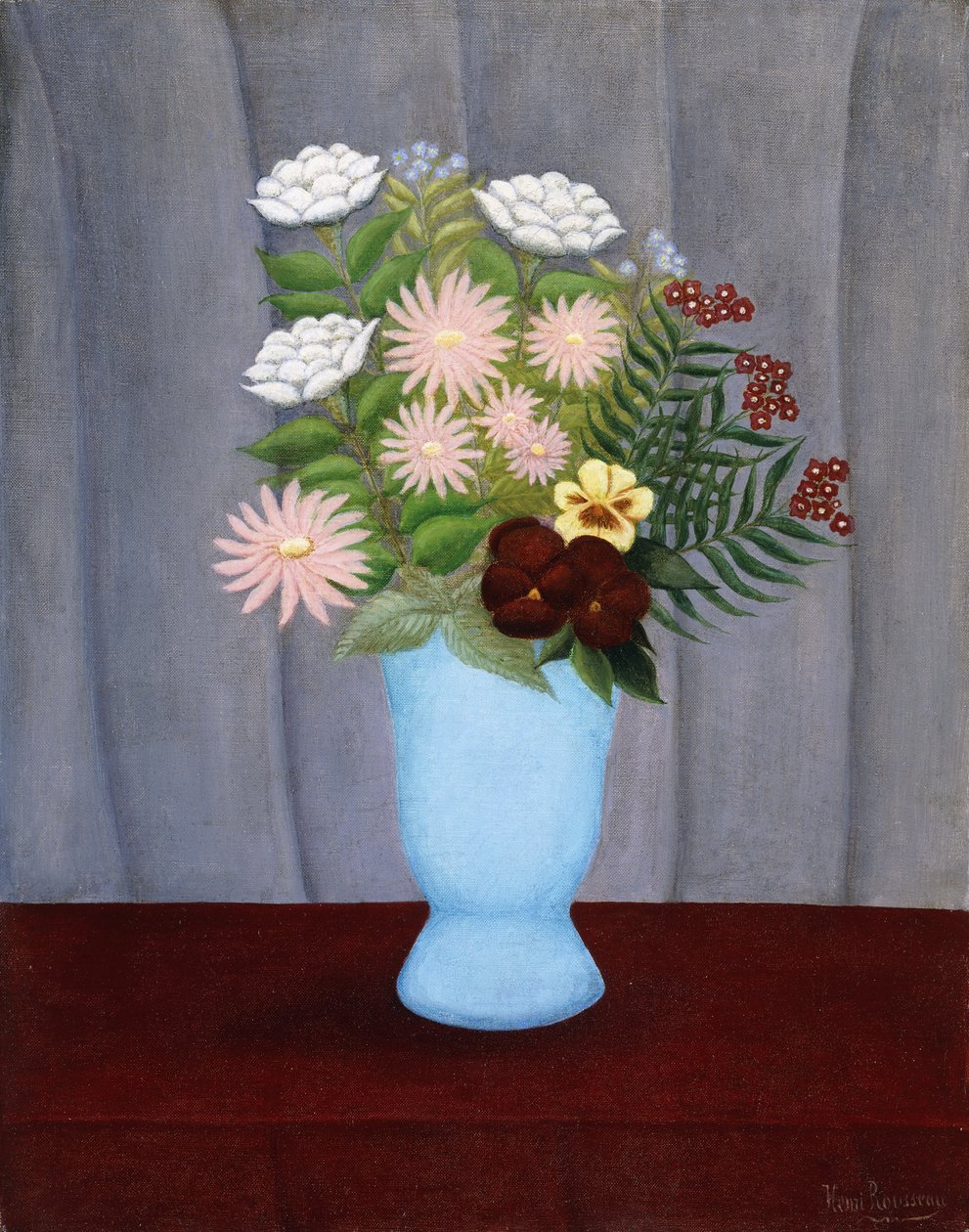 Puutarhan kukat; Puutarhan kukat, n. 1909-1910 tekijältä Henri J.F. Rousseau