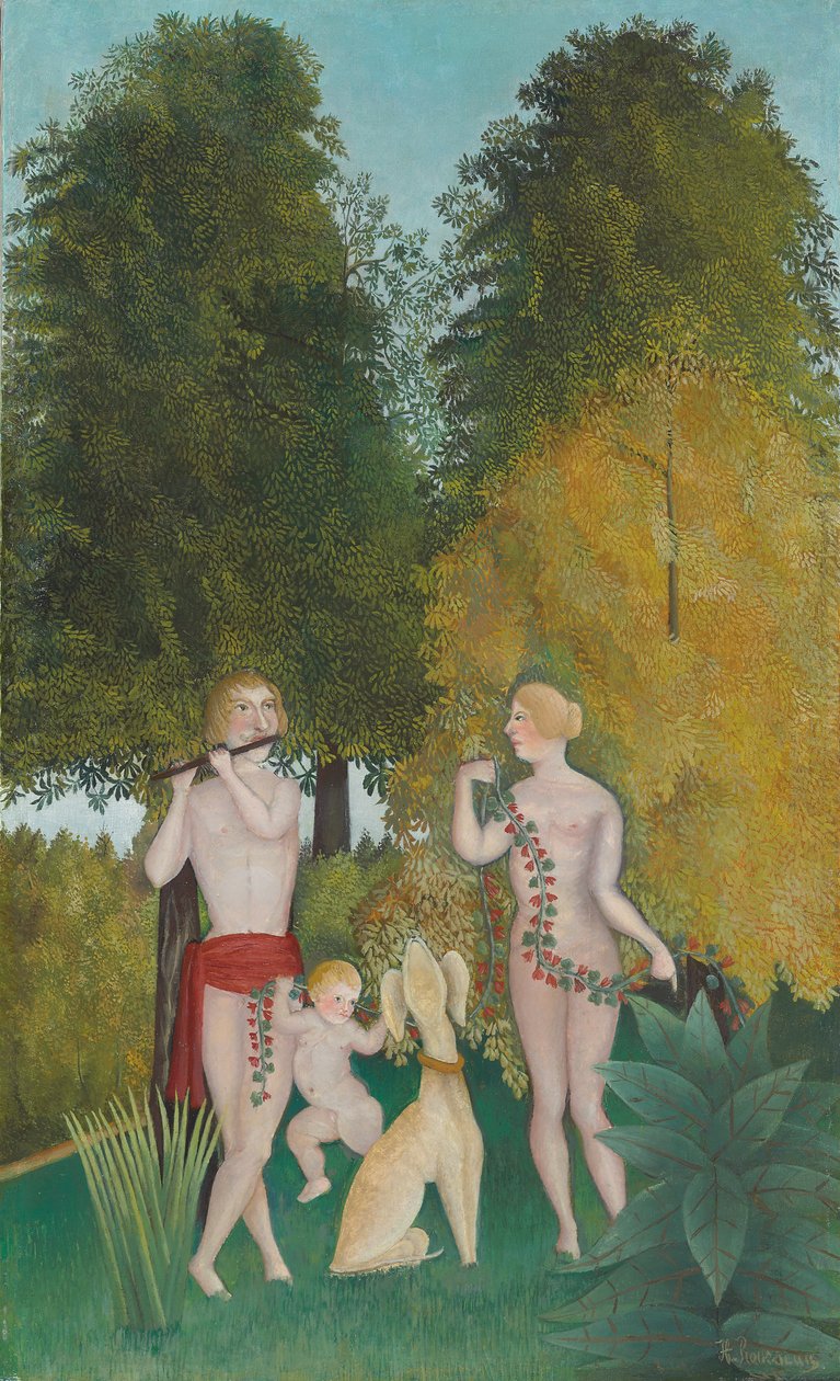 Happy Quartet; Onnellinen nelikko, 1902 tekijältä Henri J.F. Rousseau