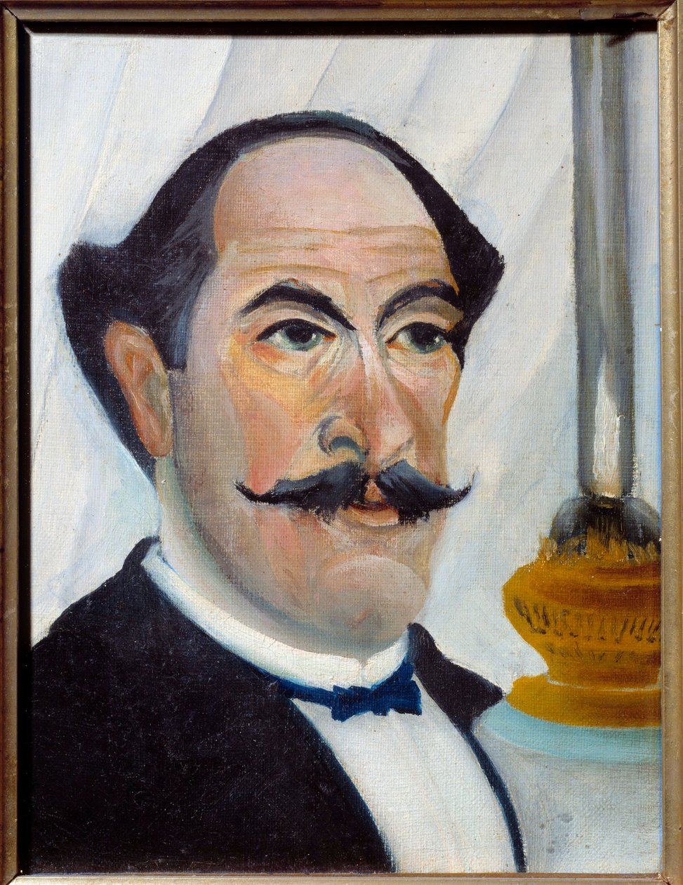 Henri Rousseau dit Le Douanier Rousseaun omakuva lamppumaalauksella tekijältä Henri J.F. Rousseau
