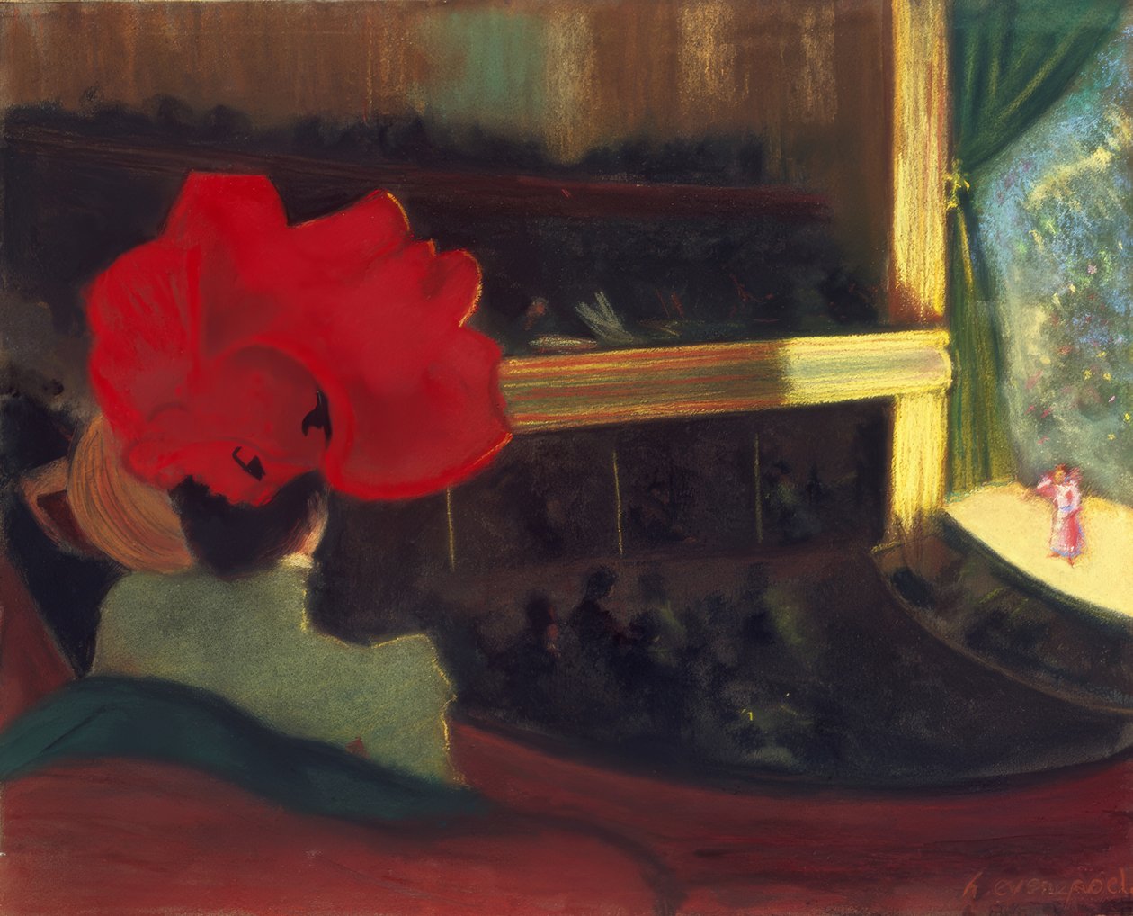 H.Evenepoel, Das Folies Bergere / Pastell tekijältä Henri Jacques Edouard Evenepoel