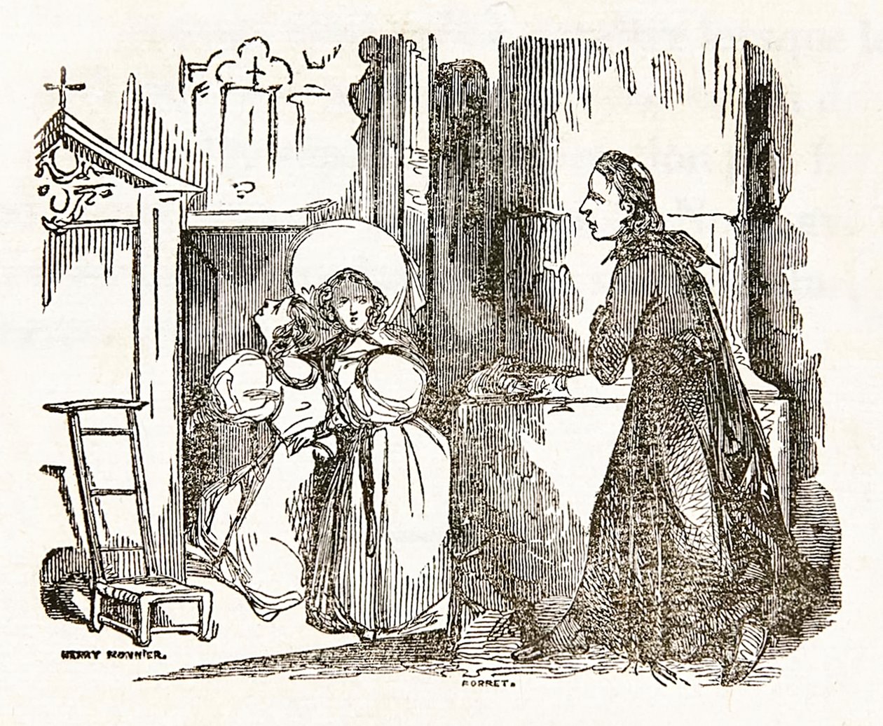 Stendhalin (Marie-Henri Beyle) (1783-1842) Le Rouge et le Noir [Punainen ja musta] nimisivu kirjasta 1 tekijältä Henri Joseph Dubouchet