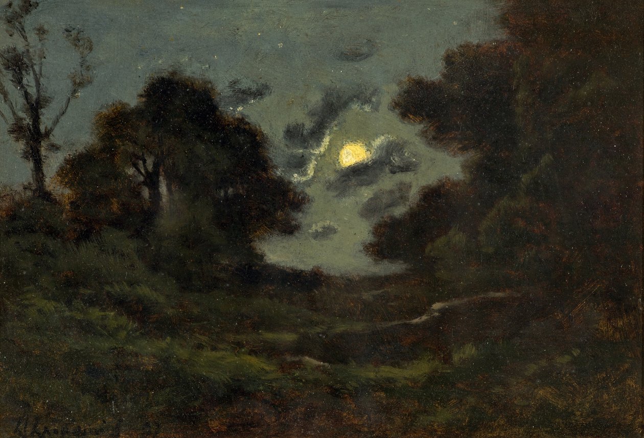 Moonlight, 1897 tekijältä Henri Joseph Harpignies