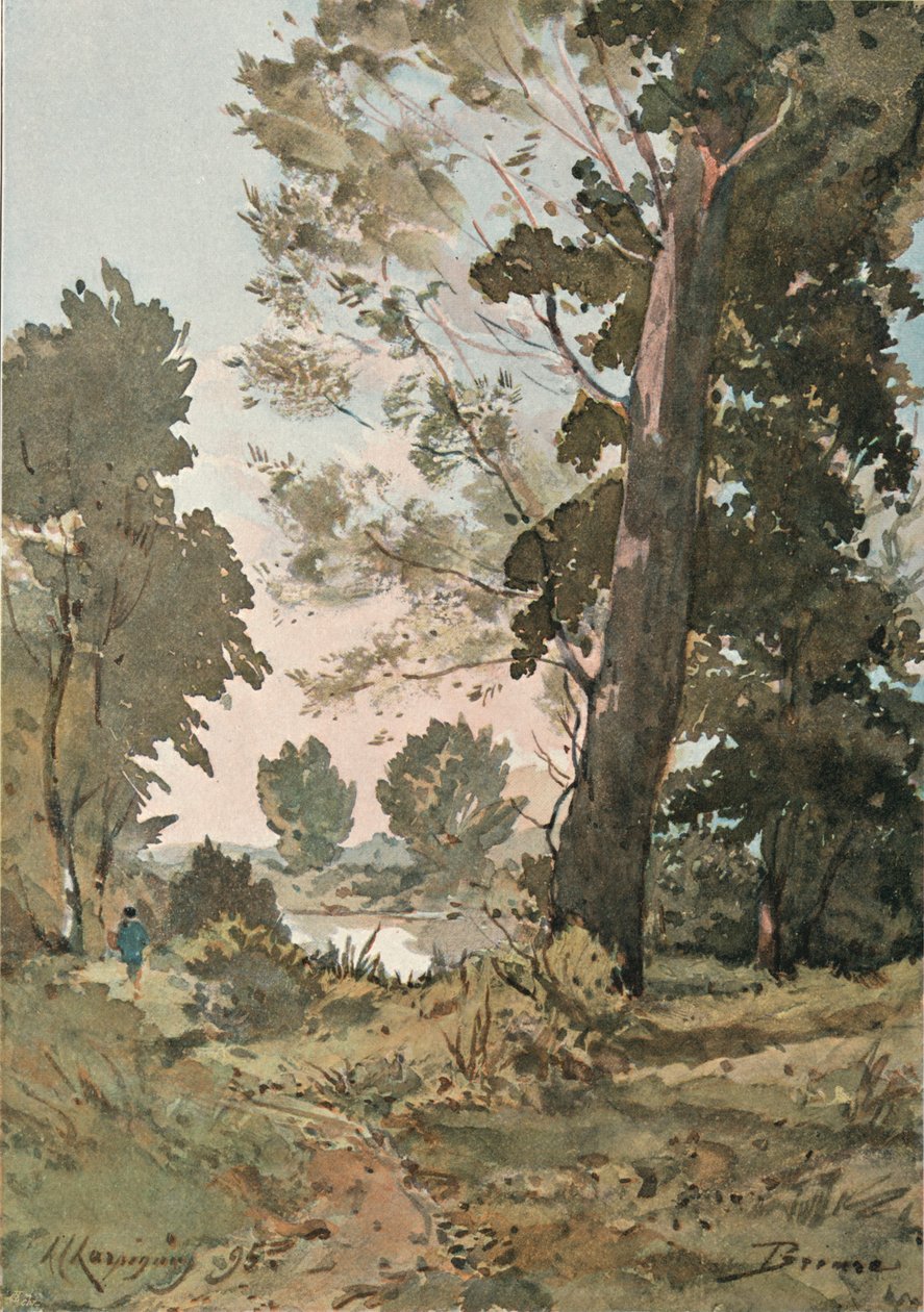 Henri Harpigniesin vesiväristä, c1839-1898, 1898 tekijältä Henri Joseph Harpignies