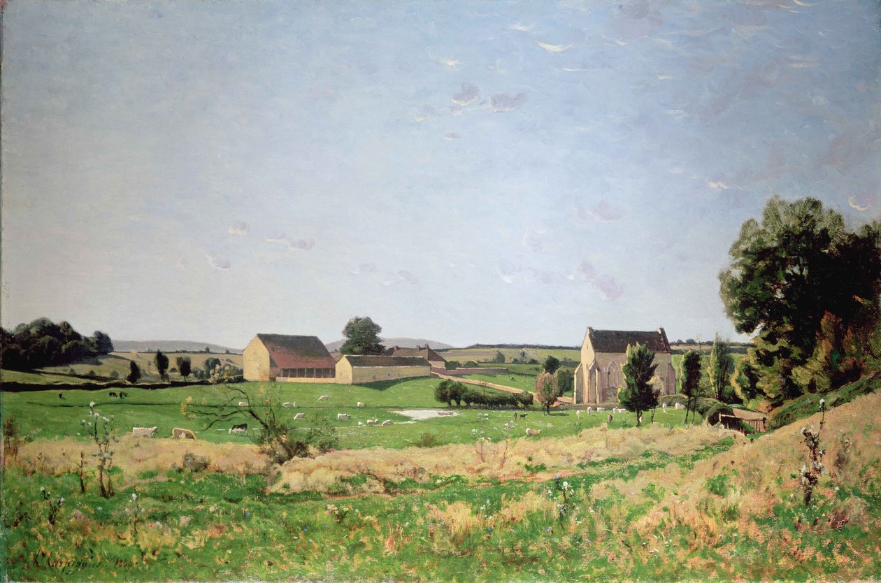 Maisema Saulcessa, Yonnessa tekijältä Henri Joseph Harpignies