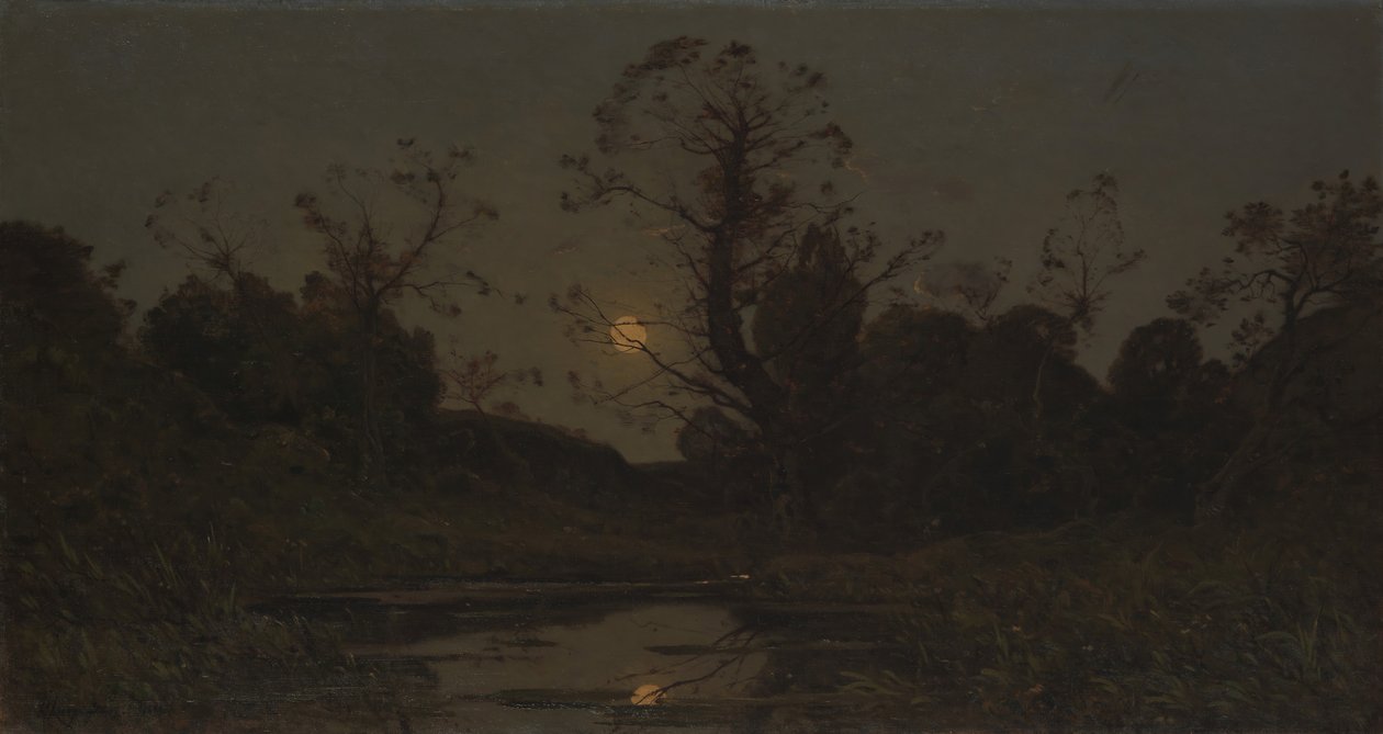 Kuunnousu, 1885. tekijältä Henri Joseph Harpignies
