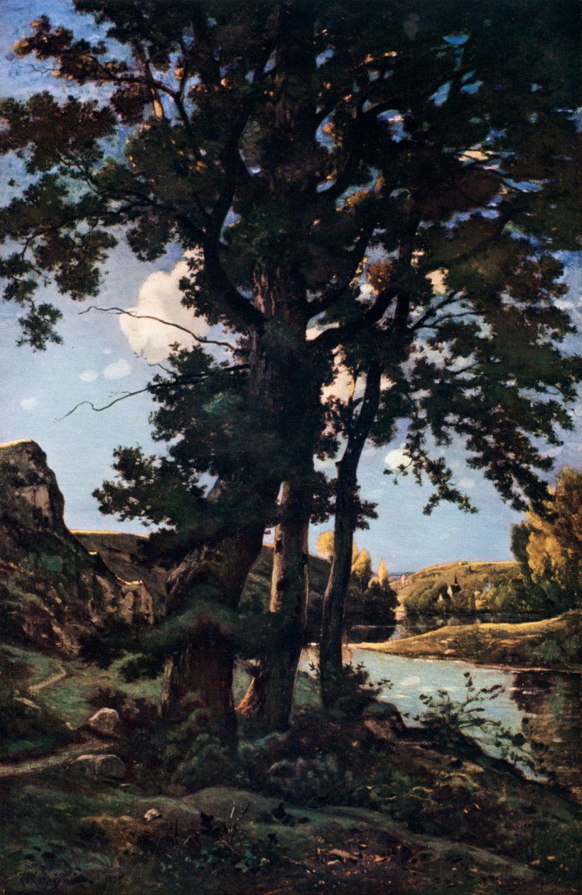 Tammet Chateaurenardissa, Ranskassa, 1926. tekijältä Henri Joseph Harpignies
