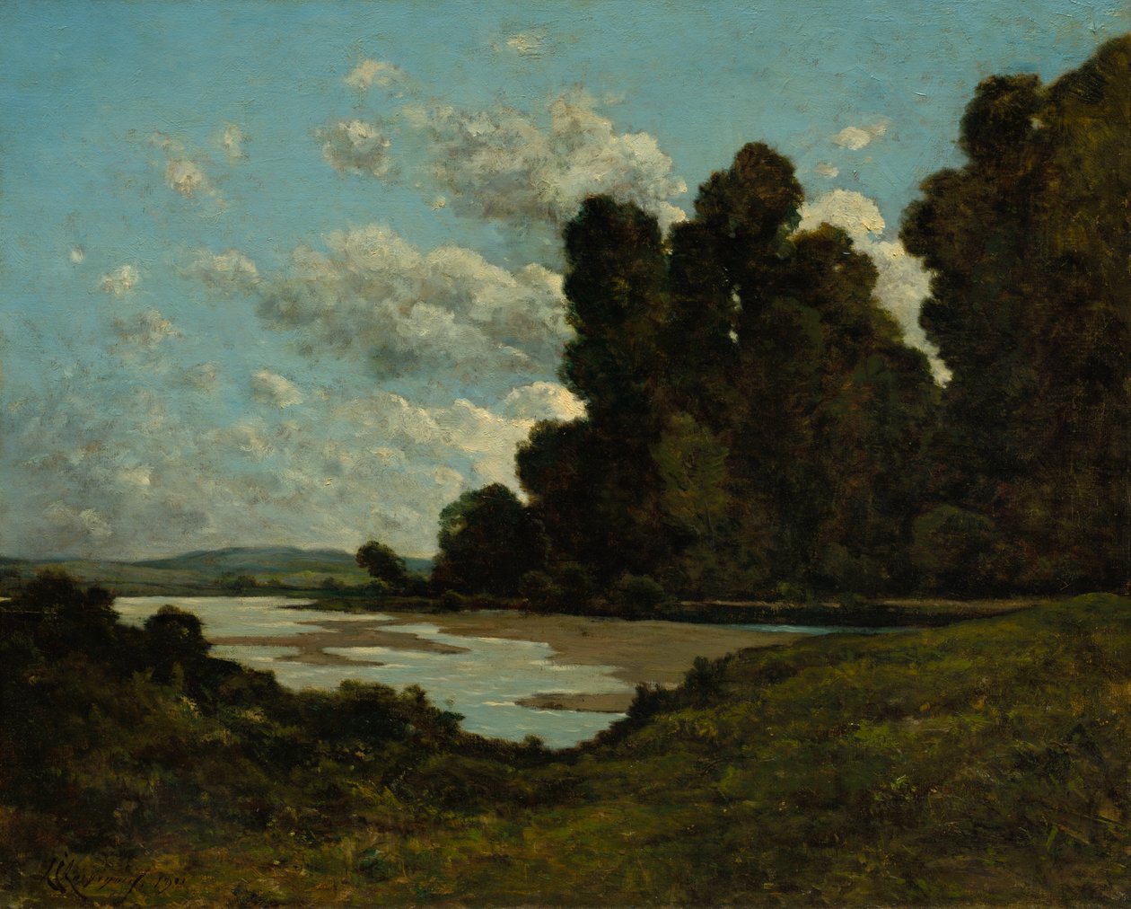 Loire-joki Neversissä, 1901. tekijältä Henri Joseph Harpignies