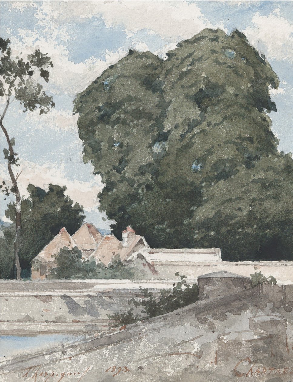 Näkymä Chartresin valleilta, 1893. tekijältä Henri Joseph Harpignies