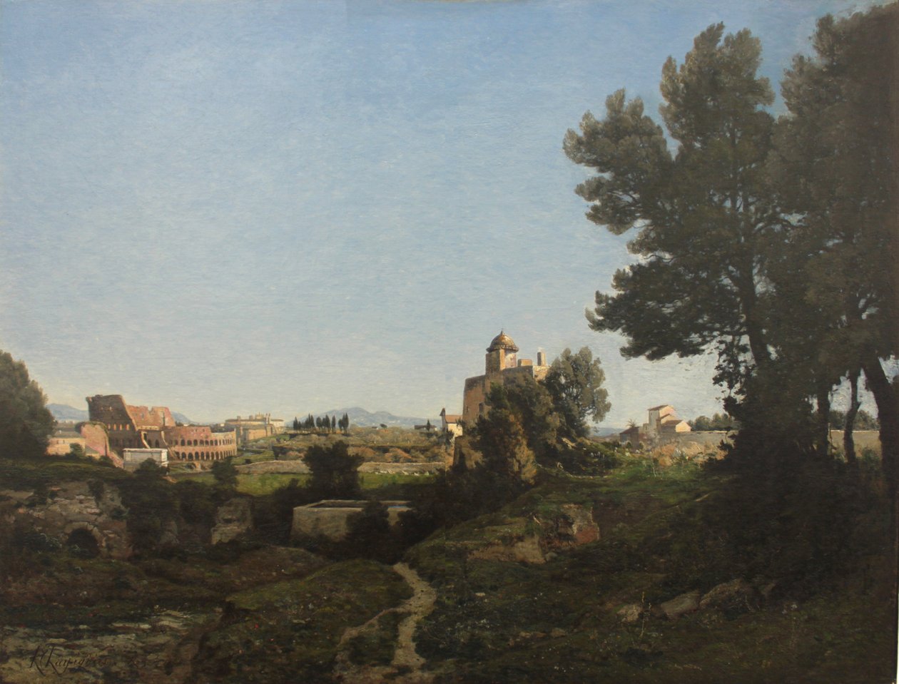 Näkymä Roomaan Palatine -kukkulalta, 1865 tekijältä Henri Joseph Harpignies