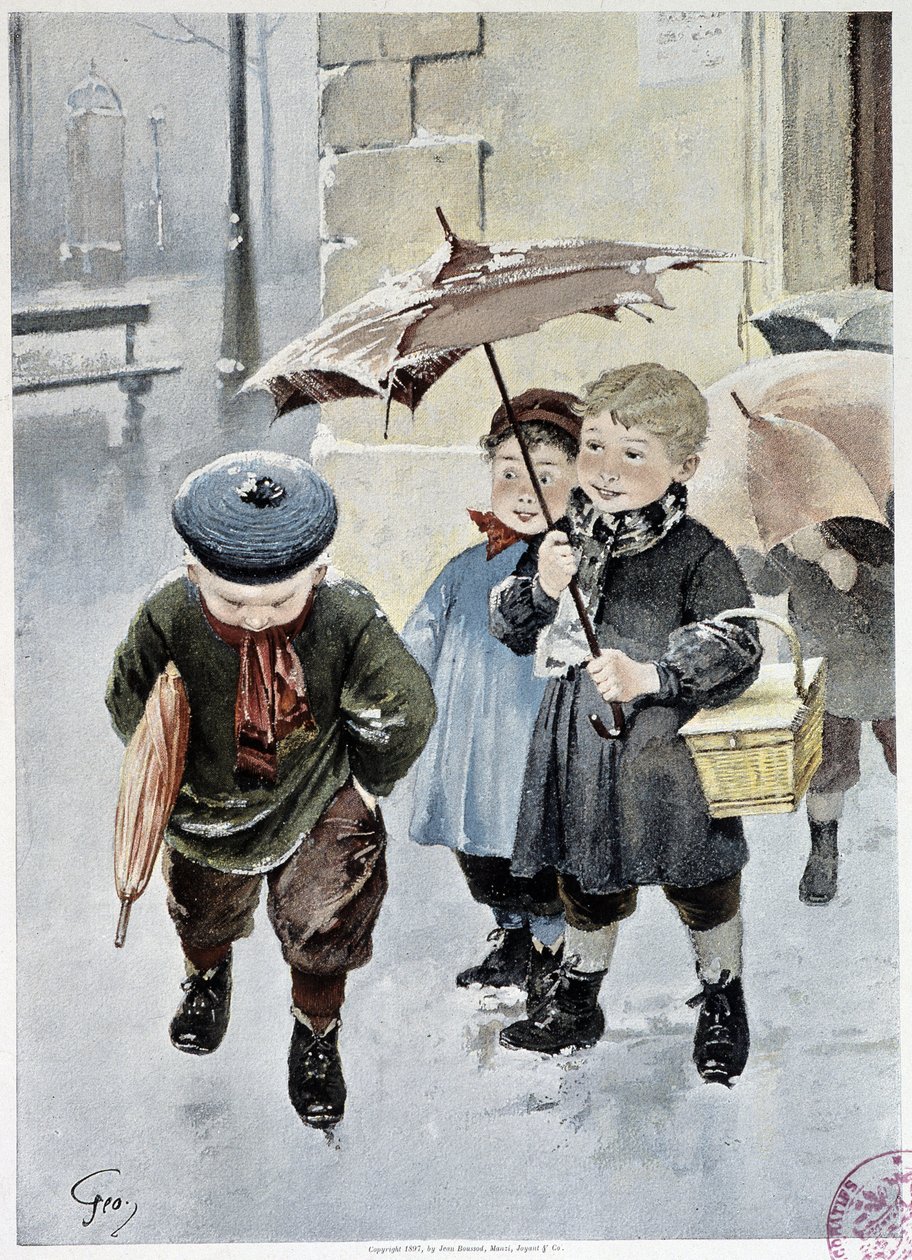 Itsenäinen - Geoffroyn vesiväri elokuvassa "" Le Figaro Illustré"", toukokuu 1901 tekijältä Henri Jules Jean Geoffroy