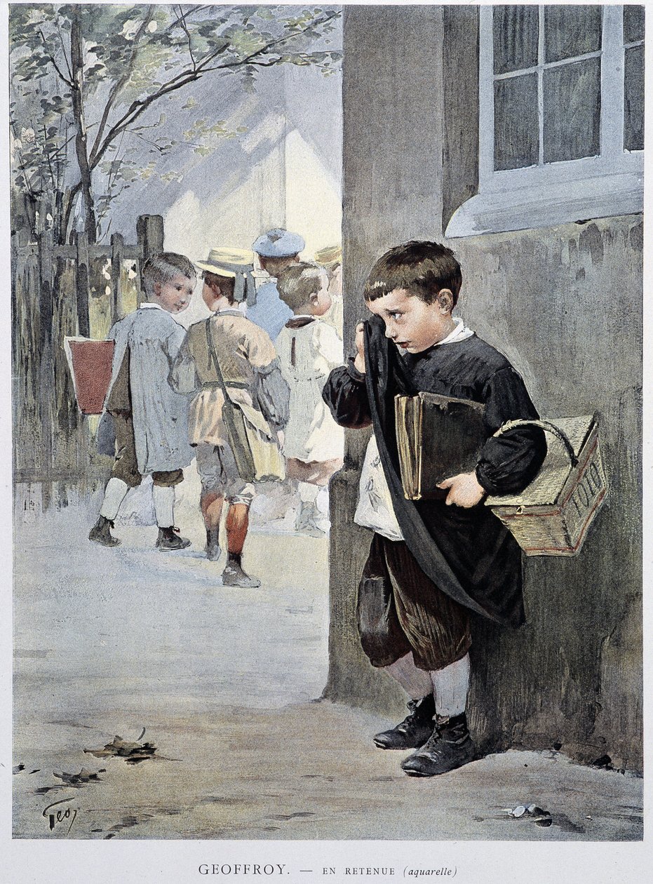 Maltillisesti - Geoffroyn akvarelli elokuvassa "" Le Figaro Illustré"", toukokuu 1901 tekijältä Henri Jules Jean Geoffroy