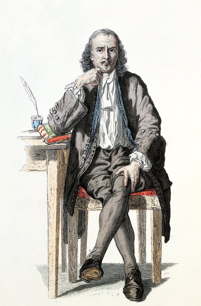 Pierre Corneille (1606-1684) piirtää Geoffroyn tekijältä Henri Jules Jean Geoffroy