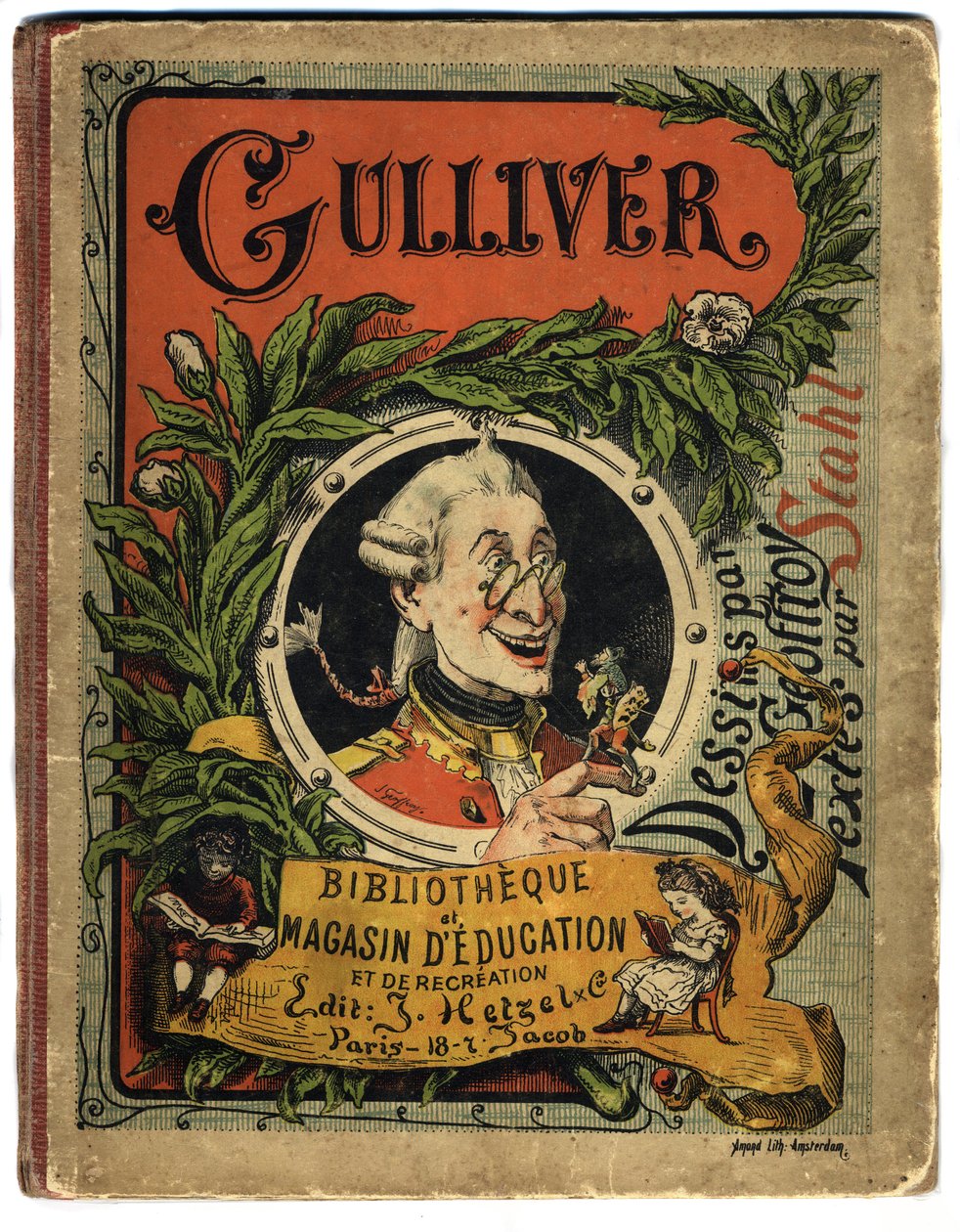 Lemuel Gulliverin muotokuva. Kansikappale Jonathan Swiftin (1667-1745) elokuvalle Gulliver