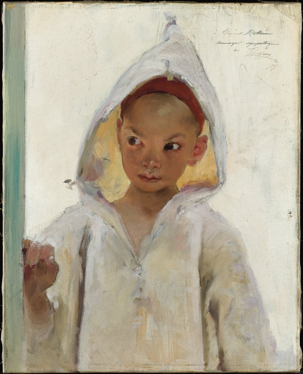 Muotokuva nuoresta pojasta, jolla on Burnous tekijältä Henri Jules Jean Geoffroy
