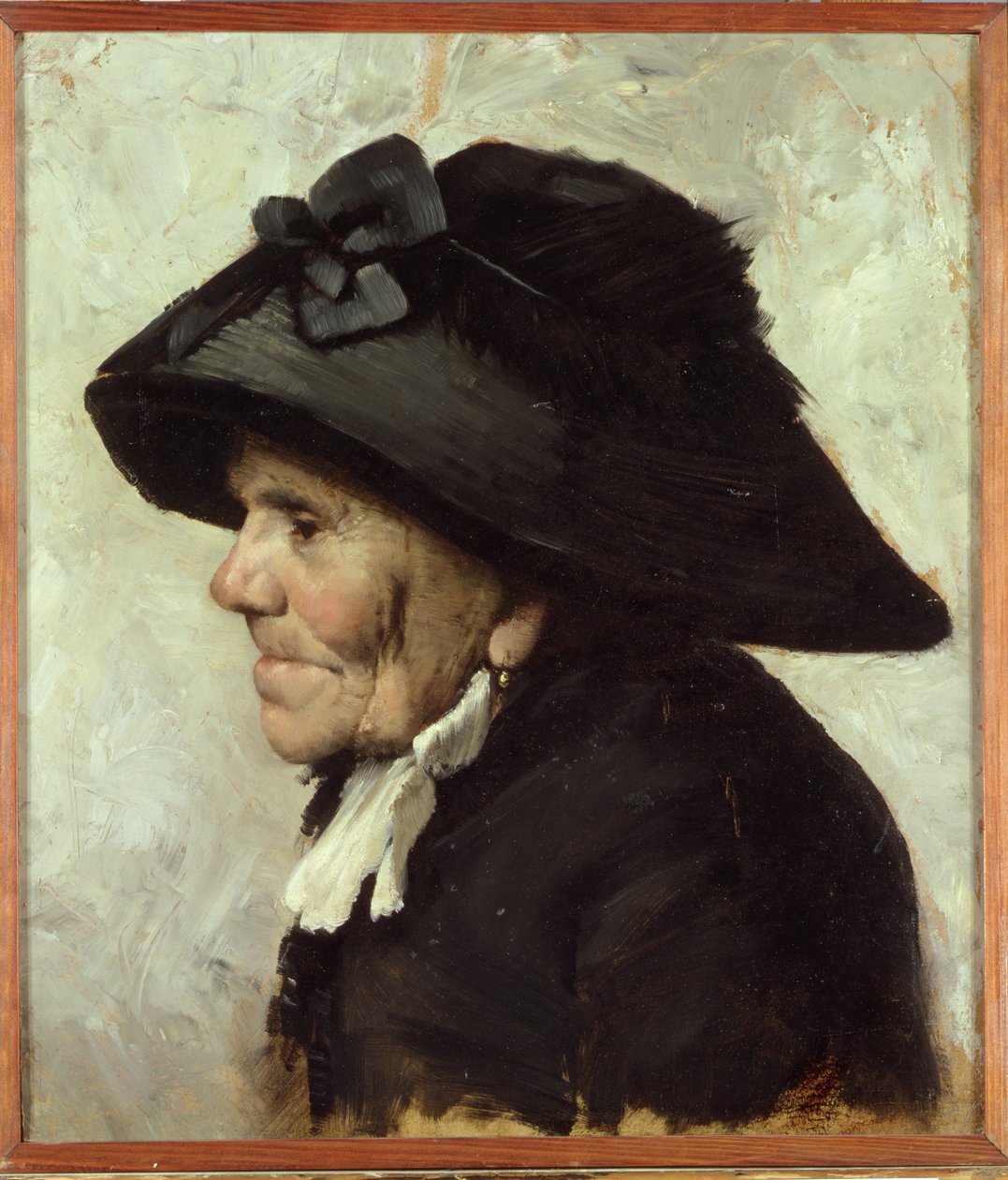 Tutkimus vanhan naisen päästä, 1880-luku (öljy) tekijältä Henri Jules Jean Geoffroy