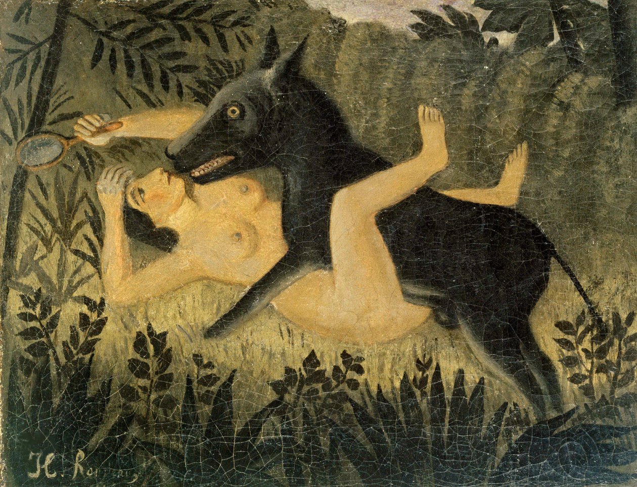 Kaunotar ja Hirviö Kaunotar ja hirviö, c. 1908. tekijältä Henri Julien Félix Rousseau