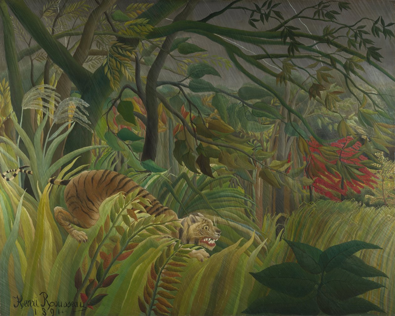 Yllättynyt!, 1891 tekijältä Henri Julien Félix Rousseau