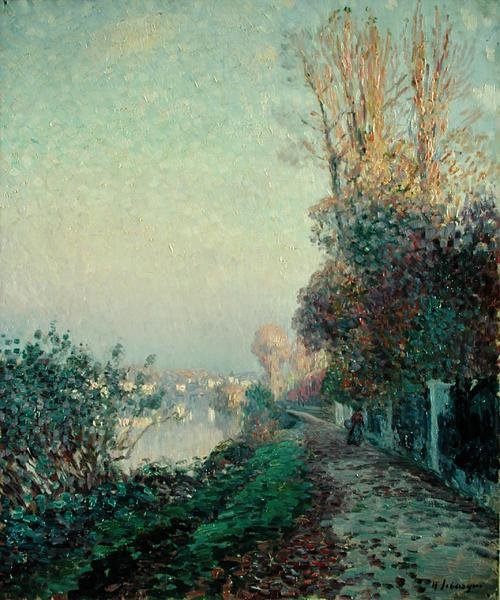 Joen varrella (öljy kankaalle) tekijältä Henri Lebasque