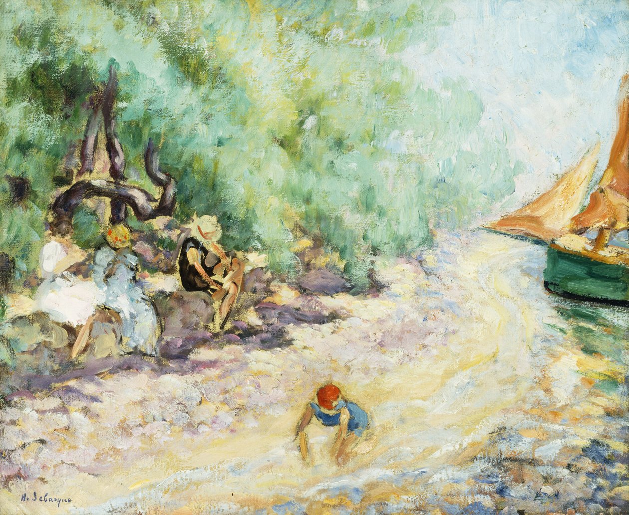 Uimarit joen varrella; Uimarit joen rannalla, tekijältä Henri Lebasque