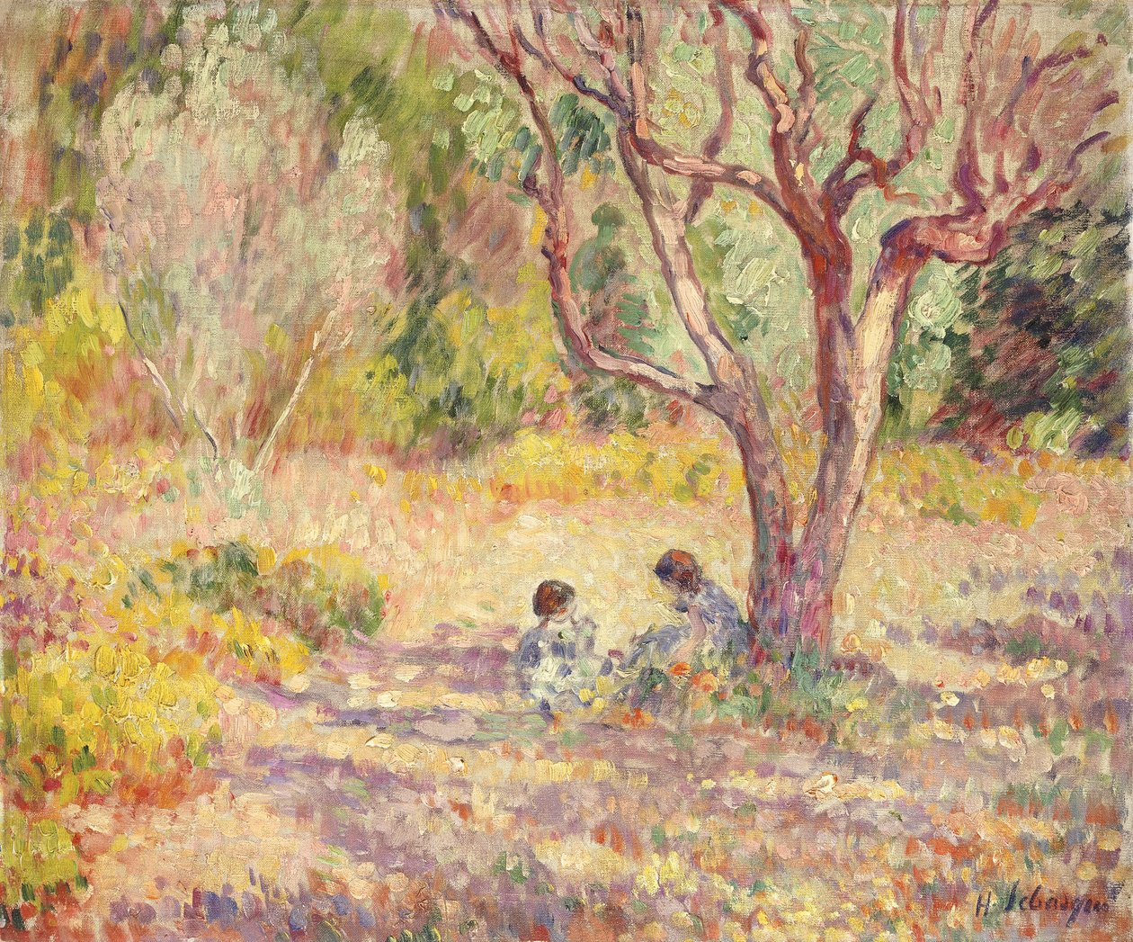Pelit puutarhan varjossa; Pelit puutarhan varjossa, n. 1906-1907 tekijältä Henri Lebasque