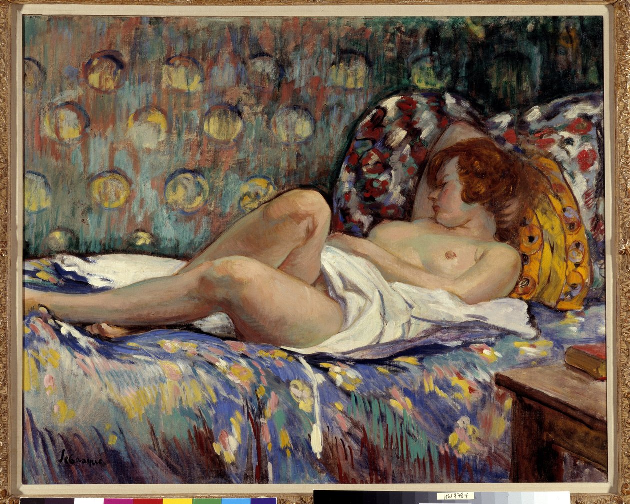 Nu Longe -maalaus Henri Lebasque (1865-1937) Pakollinen maininta: Kokoelman perustan terveisin Provence, marseille tekijältä Henri Lebasque