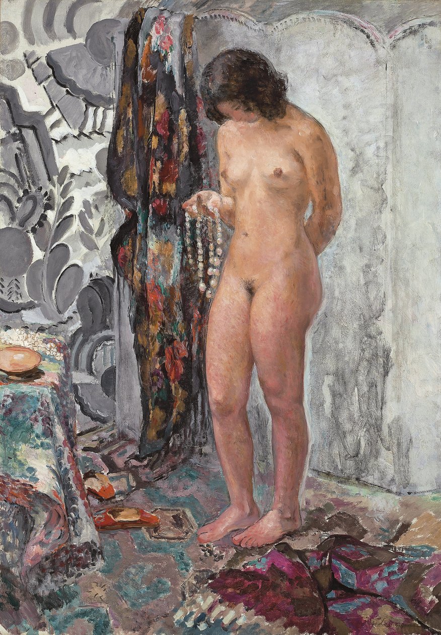 Seisova alaston kaulakoru, c. 1923 tekijältä Henri Lebasque