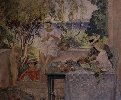 Teetä terassilla St. Maxinen tekijältä Henri Lebasque