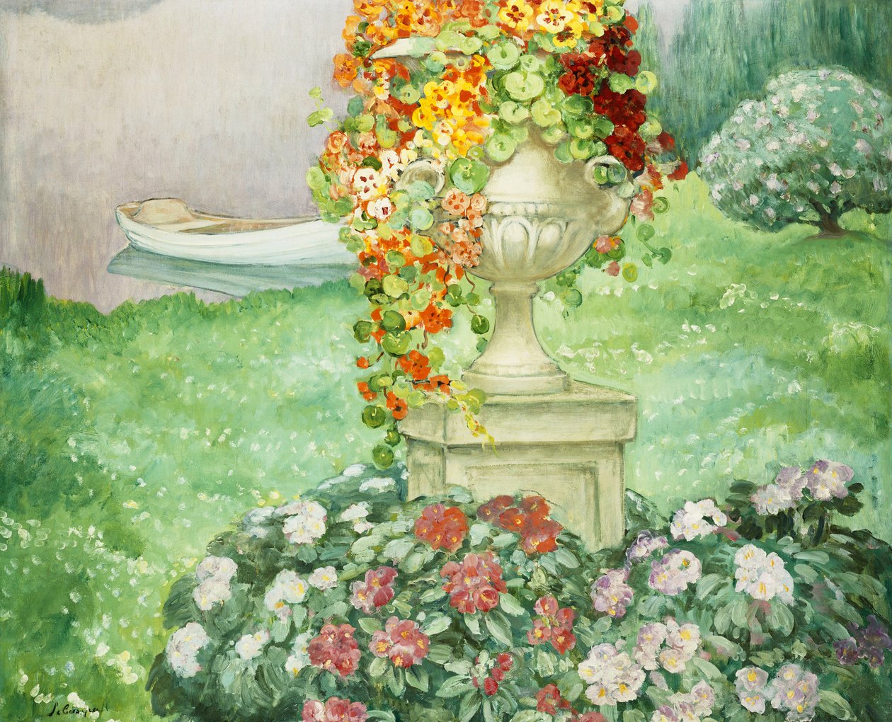 Puutarha; Puutarha, noin 1913 tekijältä Henri Lebasque
